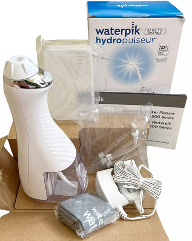 Waterpik WP-580 Cordless Advanced Water Flosser - Pearly White Set A (Open Box)
