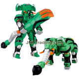 Year 2007 Power Rangers Jungle Fury 7 Inch Tall Action Figure - ANIMORPHIN' ELEPHANT RANGER with 3 Modes (Green Ranger, Wild Ranger and Animal)