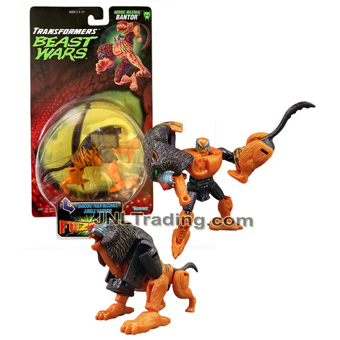 Year 1998 Transformers Beast Wars Fuzors Series Basic Class 5 Inch Figure - Heroic Maximal Jungle Warrior Demolition Expert BANTOR (Baboon/Tiger)