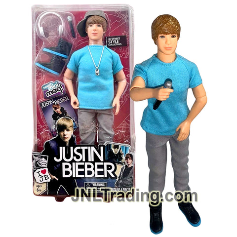 Year 2010 JB Street Style Collection JUSTIN BIEBER with Hat, Mic, Headphones and Mini Mag