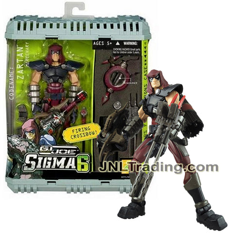 Year 2006 GI JOE Sigma 6 Series 8 Inch Tall Figure - Mercenary ZARTAN with Hideburner, Bushranger, Quiver, Crossbow with Arrow and Weapons Case