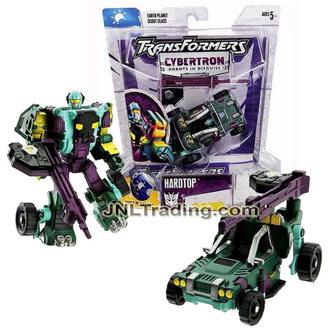 Year 2005 Transformers Cybertron Series Scout Class 4 Inch Tall Figure - Decepticon HARDTOP with Sniper Rifle and Cyber Key (ATV)