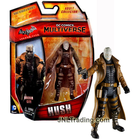 Year 2014 DC Comics Multiverse Batman Arkham City 4 Inch Tall Figure - Villain Thomas Elliot aka HUSH with 2 Guns