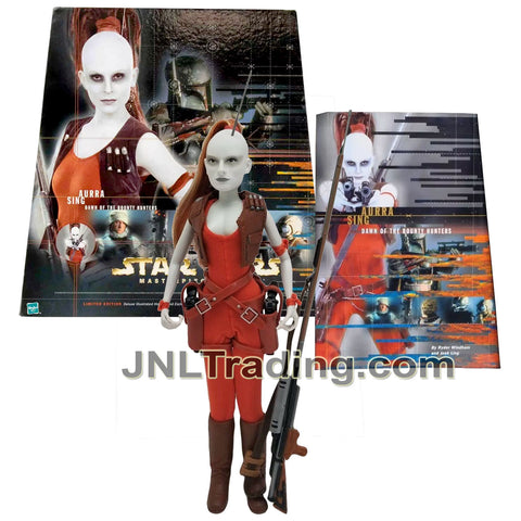 Year 2000 Star Wars Masterpiece Edition 12 Inch Figure Set - AURRA SING with 2 Holstered Pistol, Modified Blaster Rifle and Book