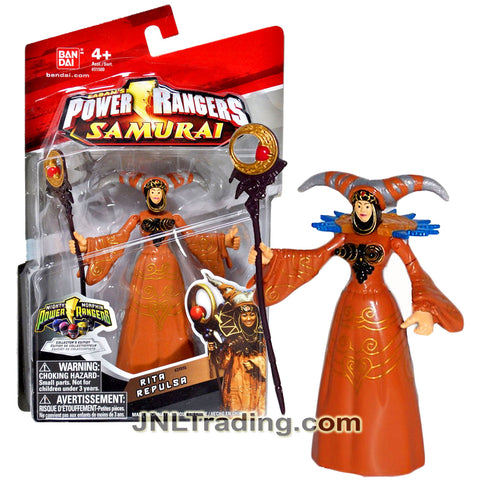 Year 2011 Power Rangers Samurai Series 4.5 Inch Tall Figure - Villain RITA REPULSA (Mighty Morphin) with Magic Staff