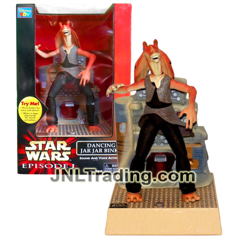 Year 1999 Star Wars Episode 1 The Phantom Menace 12 Inch Electronic Figure - DANCING JAR JAR BINKS with Sound and Voice Activated Dancing Feature