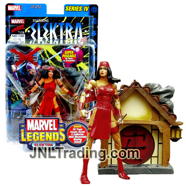 Year 2003 Series IV Marvel Legends 6 Inch Figure - ELEKTRA with 40