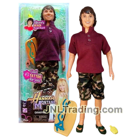 Year 2007 Disney Hannah Montana Series 12 Inch Doll - OLIVER with Beach Boogie Board and Lotion Bottle