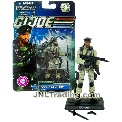 Year 2011 GI JOE A Real American Hero 30th Anniversary 4 Inch Figure - Ranger SGT. STALKER with Guns, Rifle, Machete, Knife and Display Base