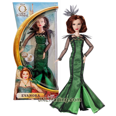 Disney Movie Series OZ the Great and Powerful 12 Inch Doll - EVANORA with Headpiece, Emerald Amulet Plus Bonus Charm