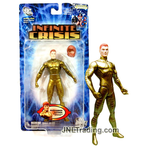 Year 2006 DC Direct DC Comics Infinite Crisis Series 6.5 Inch Tall Action Figure - ALEXANDER LEX LUTHOR with Alternate Hair and Display Base