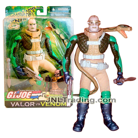 Hasbro GI JOE A Real American Hero Valor vs. Venom Series 12" Tall Figure - COIL CRUSHER with Bendable Arms, Snake, Knee Pads, Gun, Knife and Goggles