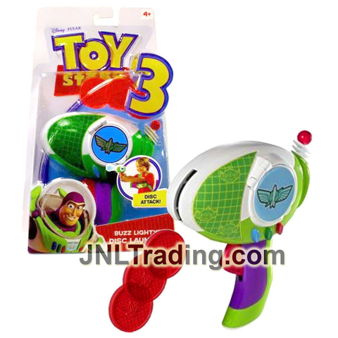 Year 2009 Disney Pixar Movie Toy Story 3 Accessory Set - BUZZ LIGHTYEAR DISC LAUNCHER with 3 Discs