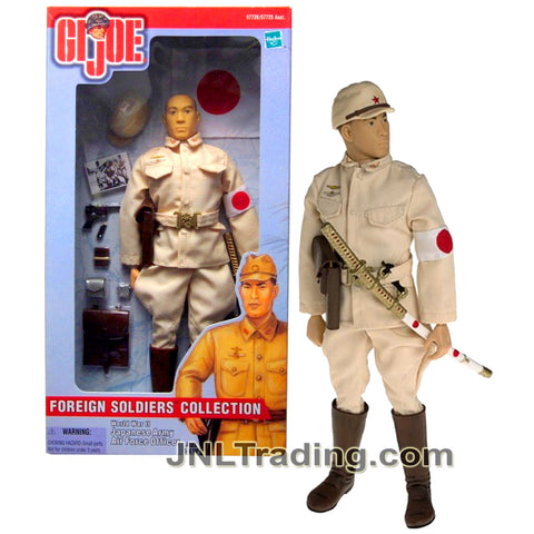 Year 2000 GI JOE Foreign Soldiers Collection 12 Inch Figure - World War II JAPANESE ARMY AIR FORCE OFFICER with Katana Sword, Gun & Accessories