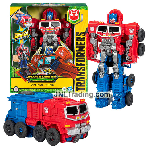 Year 2022 Transformers Bumblebee Cyberverse Adventure Smash Changers 9 Inch Figure - OPTIMUS PRIME