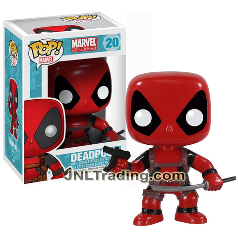 Year 2013 Funko Pop! Marvel Universe Heroes 4 Inch Tall Vinyl Figure #20 - DEADPOOL with Submachine Gun and Katana Sword