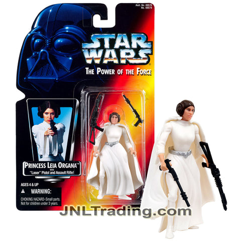 Yr 1995 Star Wars The Power of the Force Figure PRINCESS LEIA ORGANA w/ Blaster