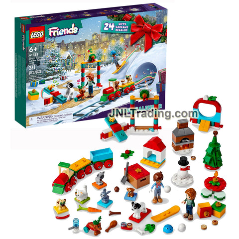 Year 2023 Lego Friends Set 41758 - ADVENT CALENDAR with Animals, Mini Dolls, Mini Builds and Accessories (231 Pcs)