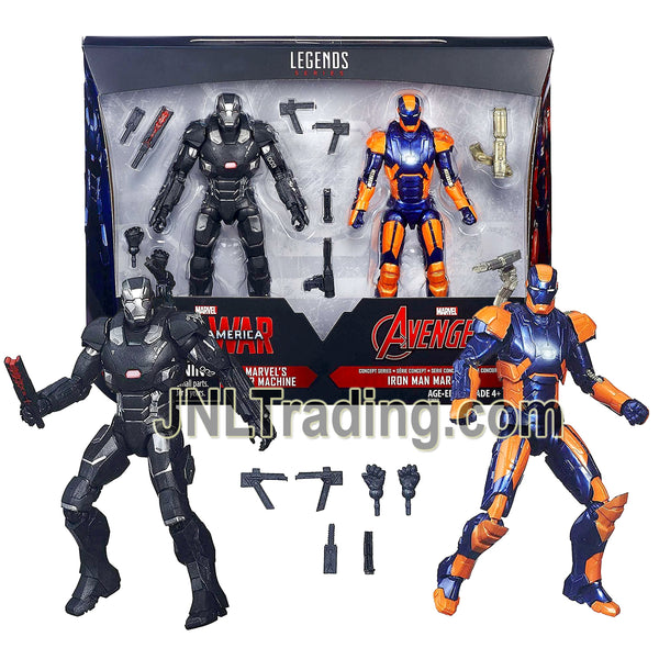 Year 2016 Marvel Legends 2 Pack 6.5 Inch Figure Set - WAR MACHINE and IRON  MAN MARK 27 with Weapons and Accessories