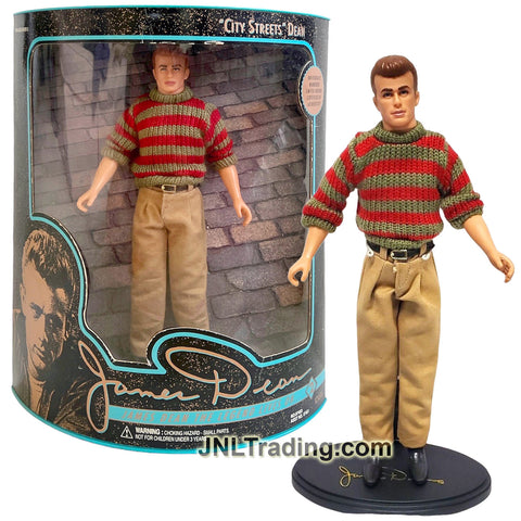 Year 1994 The Legend Lives On Series 12 Inch Doll - City Streets JAMES DEAN in Sweater, with Certificate of Authenticity and Doll Stand