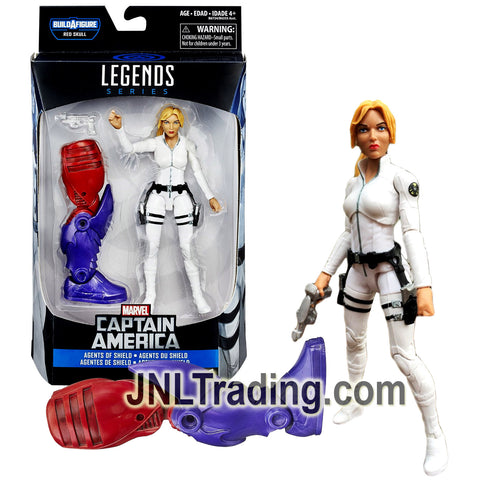 Year 2015 Marvel Legends RED SKULL Series 6 Inch Tall Figure - SHARON CARTER with Gun Plus Red Skull's Right Leg