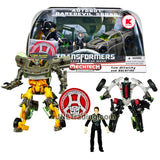 Year 2010 Transformer Dark of the Moon Human Alliance Set - AUTOBOT DAREDEVIL SQUAD with BUMBLEBEE, BACKFIRE  and Sam Witwicky