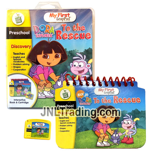Year 2002 My First LeapPad Interactive Book and Cartridge - Dora the Explorer to the Rescue