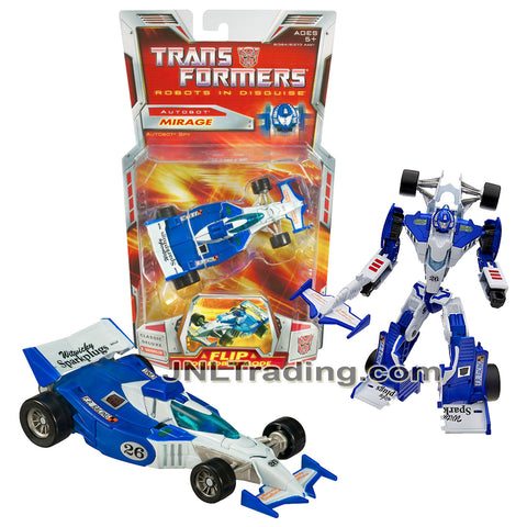 Year 2006 Transformers Classic Series Deluxe Class 6 Inch Tall Figure - Autobot Spy MIRAGE with Electro Disruptor (Race Car)