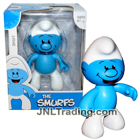 Year 2009 Peyo The Smurfs Series 6 Inch Tall Vinyl Figure - HAPPY SMURF