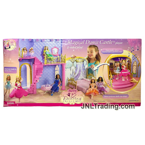 Year 2006 Barbie 12 Dancing Princess Series MAGICAL DANCE CASTLE Playset with 2-Sided Play