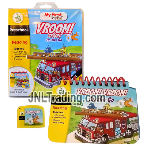 Year 2003 My First LeapPad Preschool Interactive Book and Cartridge - VROOM! On the Go