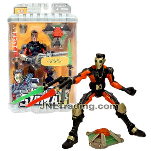 Year 2006 GI JOE Sigma 6 Series 8 Inch Figure - Saboteur Demolitions Expert FIREFLY with Spinblast Trap, FSE Blaster, SB & CE Flame Stick Plus Mask