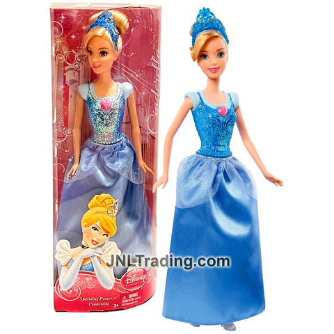 Year 2012 Disney Sparkling Princess Series 12 Inch Doll Set - CINDERELLA with Tiara