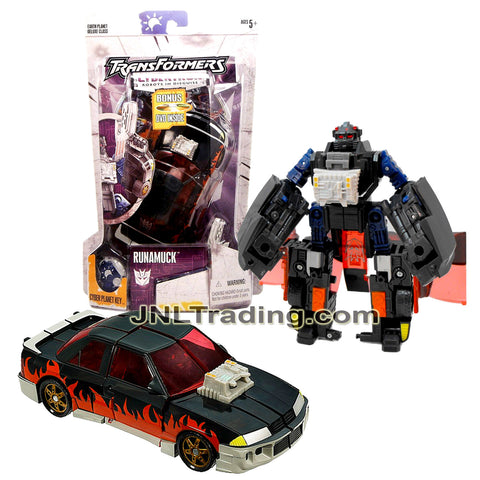 Year 2005 Transformers Cybertron Series Deluxe Class 6 Inch Tall Figure - Decepticon RUNAMUCK with Pop-Up Tail Gun and Cyber Key (Muscle Car)