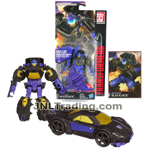 Year 2014 Transformers Generations Combiner Wars Legends Class 4 Inch Tall Figure - BLACKJACK with Battle Axe and Collector Card (Sports Car)