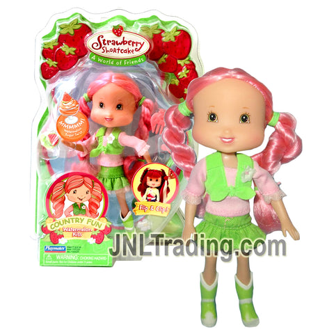 Year 2007 Strawberry Shortcake Country Fun Series 7 Inch Doll - WATERMELON KISS with Watermelon Scent