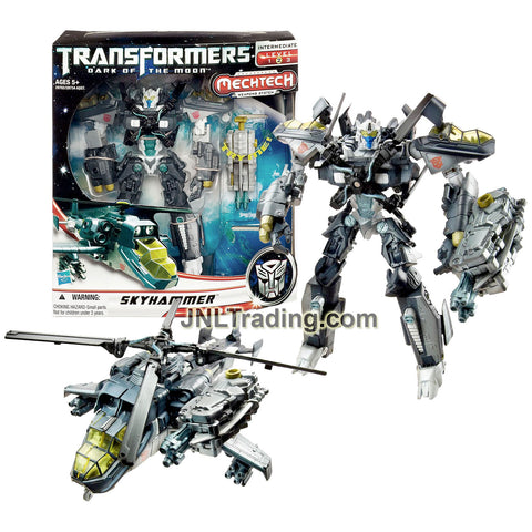 Year 2010 Transformer Dark of the Moon Movie Series Voyager Class 7 Inch Tall Figure - Autobot SKYHAMMER with MechTech Energon Sword Rifle (Chopper)