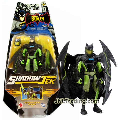 Year 2007 The Batman Animated ShadowTek Series 5 Inch Tall Action Figure - PLASMA BLADE BATMAN with Wing Pack, Helmet and Plasma Sword