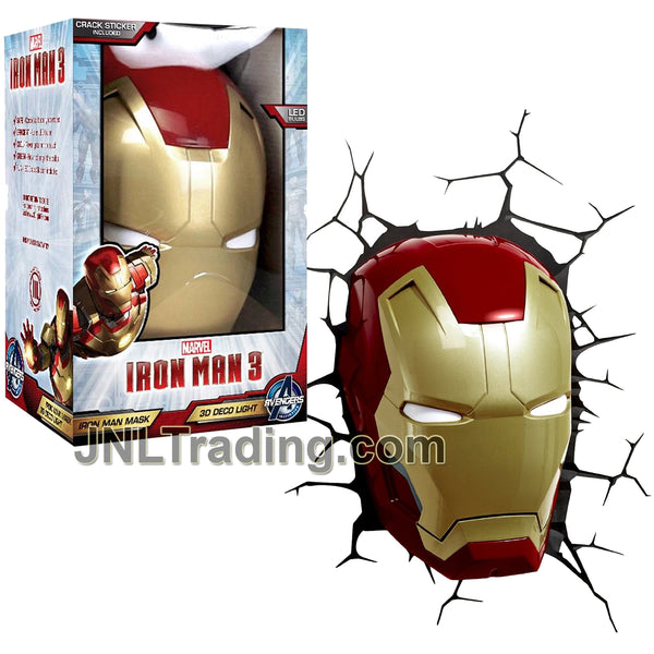 iron man helmet cracked 3DLightFX Marvel Avengers Assemble Series Battery Operated 10 Inch 3D – JNL Trading