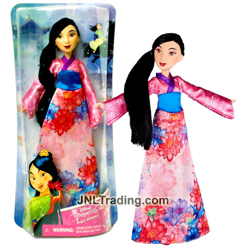 Year 2017 Disney Princess Royal Shimmer Series 12 Inch Doll Set - MULAN E0280 in Pink Traditional Outfit