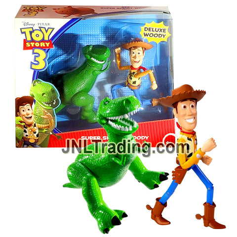 Year 2009 Disney Pixar Toy Story 3 Series 7 Inch Figure Set - REX and SUPER SPRINT WOODY