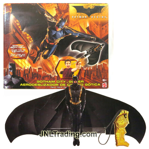 Year 2005 DC Comics Batman Begins Movie Series Gliding Action Figure - GOTHAM CITY GLIDER with Batman Figure and Launcher