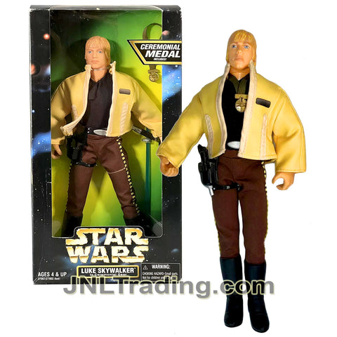 Year 1997 Star Wars A New Hope Action Collection Series 12 Inch Figure - LUKE SKYWALKER in Ceremonial Gear Plus Ceremonial Medal and Lightsaber