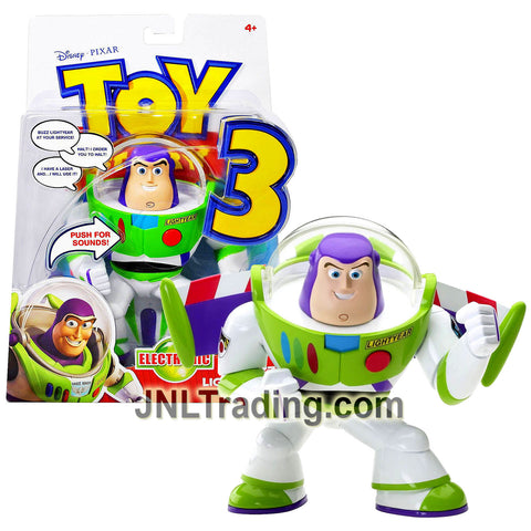 Year 2010 Toy Story 3 Movie Series 6 Inch Electronic Deluxe Figure - BUZZ LIGHTYEAR with Talking Sound and Detachable Wing