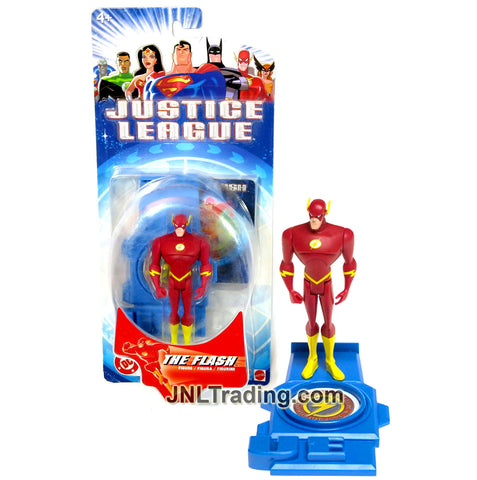 Year 2003 DC Comics Justice League Series 5 Inch Tall Action Figure - THE FLASH with Display Base and Collectible Hologram Card