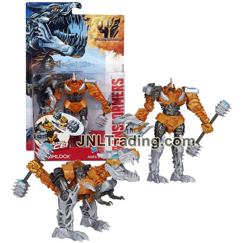 Year 2014 Transformers Movie Age of Extinction Series Power Attacker 5.5 Inch Tall Figure - Autobot GRIMLOCK with Spinning Mace (T-Rex)