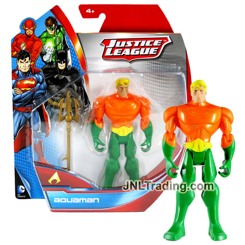 Year 2013 DC Comics Justice League Series Exclusive 5 Inch Tall Action Figure - AQUAMAN BJW32 with Trident