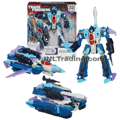 Year 2013 Transformers Generations Thrilling 30 Series Triple Changer Voyager Class 7 Inch Tall Figure - DOUBLEDEALER (Jet and Battle Tank)