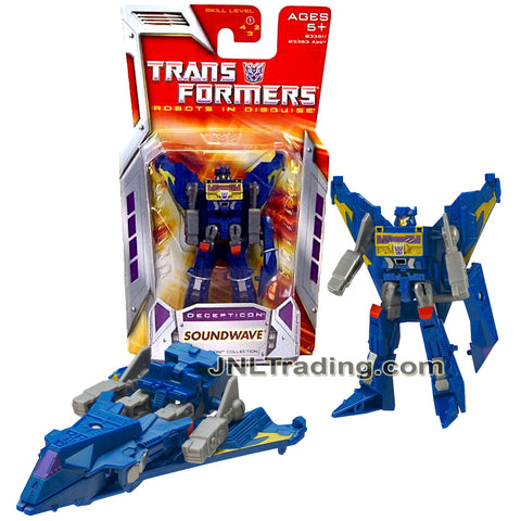 Year 2007 Transformers Classic Series Cybertron Collection Legends Class 3 Inch Tall Figure - Decepticon SOUNDWAVE (Stealth Jet)