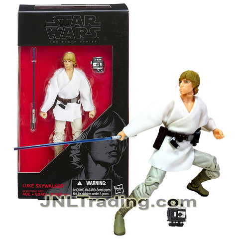 Year 2015 Star Wars The Black Series 6 Inch Figure #21 - LUKE SKYWALKER B6332 with Lightsaber and Binoculars
